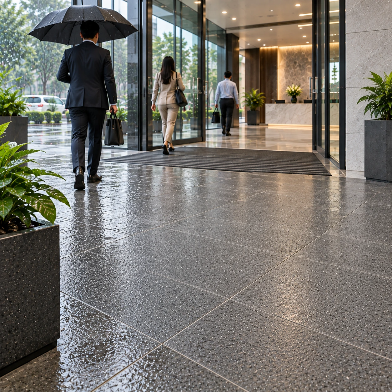 Building Entrances Where Rain Comes Inside